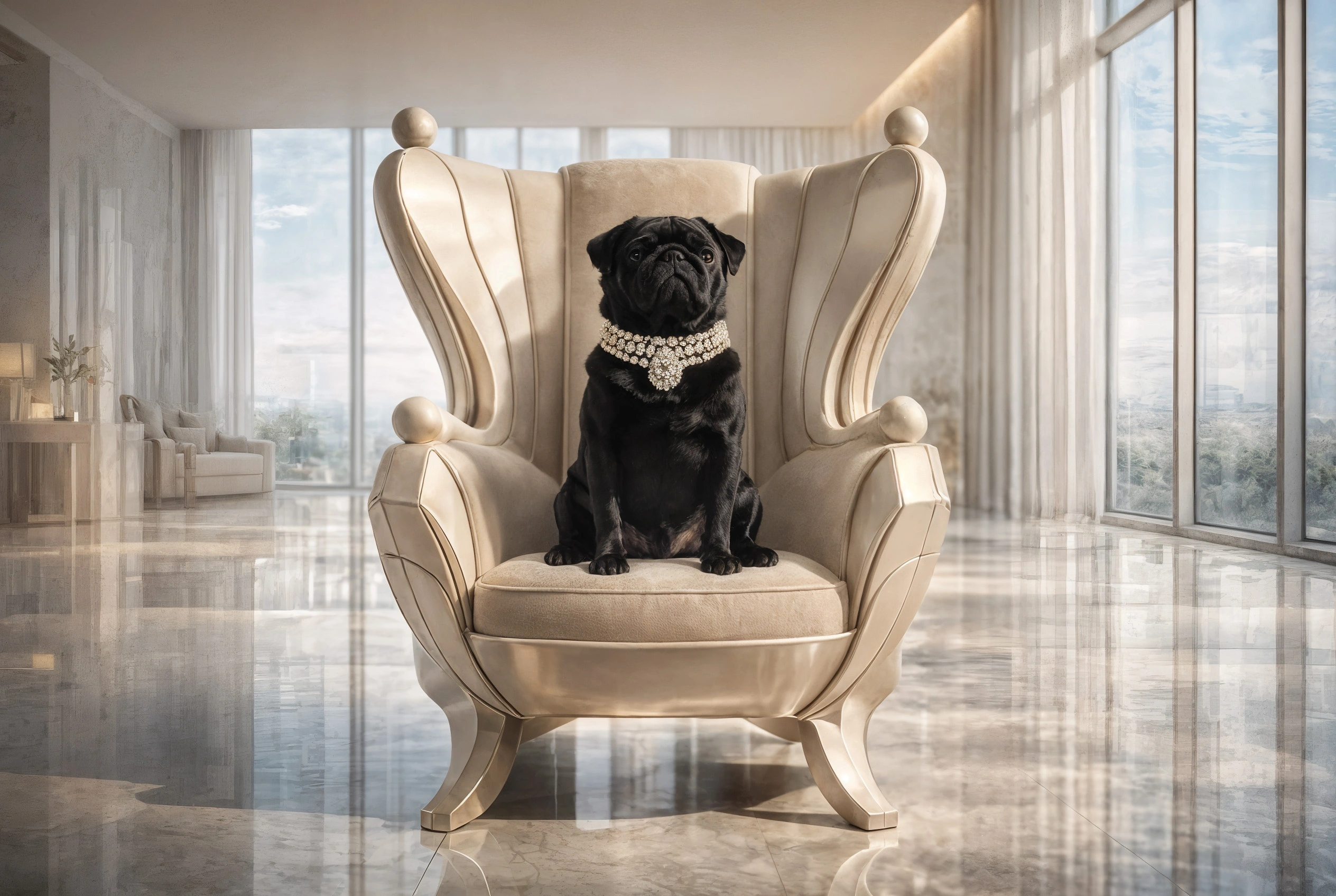 Cachorro no trono